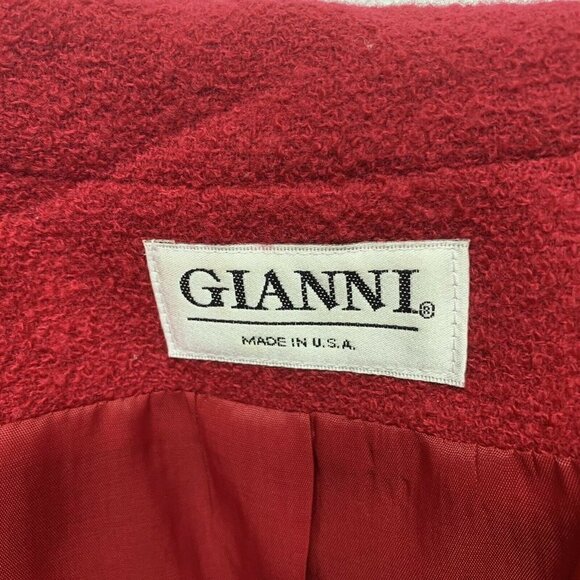 Gianni Size 12 Wool Nylon Red Front Open Blazer USA Vintage - Picture 5 of 6